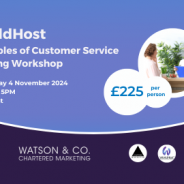 WorldHost Principles of Customer Service Training Open Access Workshop for Northern Ireland – Belfast – Monday 4 November 2024